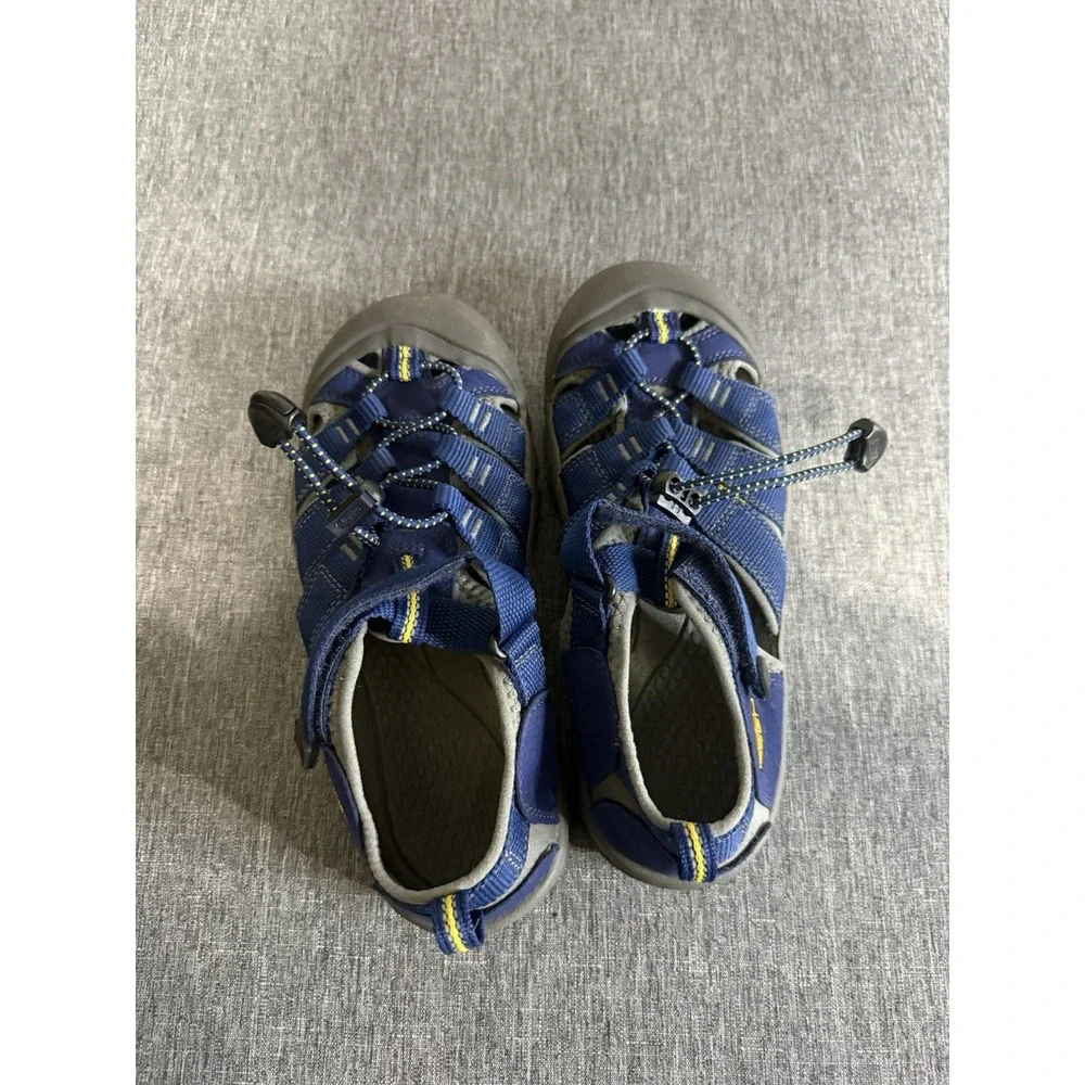 Keen Newport H2 Hiking Sandals Kid's Size 3 Blue Waterproof Bungee Cinch 1009962
